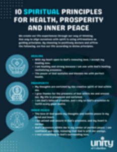 Ten spiritual principles for health infographic
